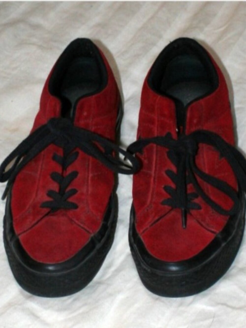 Vintage Converse All-Star Red Suede Low Tops Rare Men's 6.5 / Women's 8.5